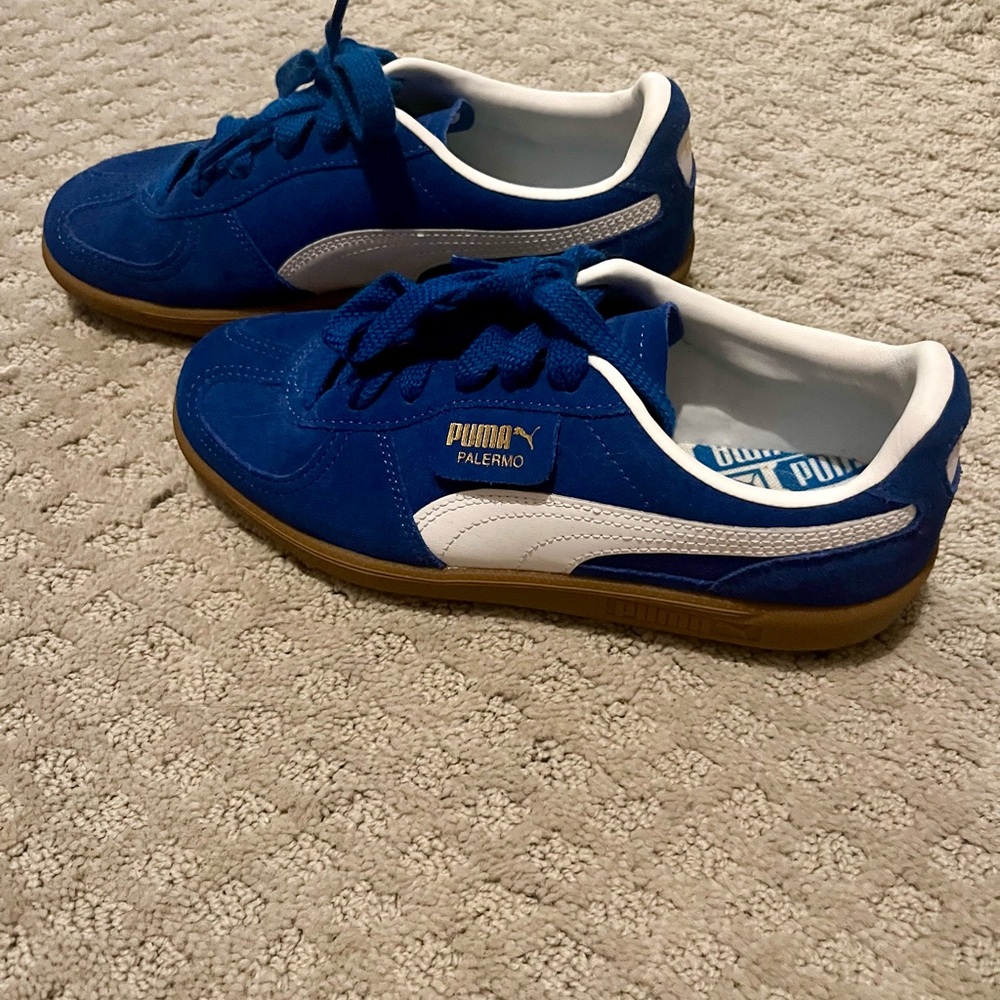 Puma Big Kids/Womens Blue Palermo Sneakers